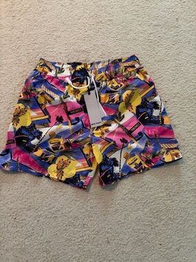NWT Palm Angels Men’s Sunscreen All Over Print Luxury Swim Shorts XL